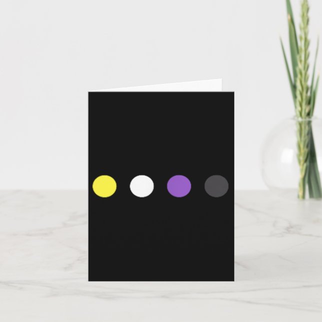 Carte Points Drapeau non binaire subtil Enby Pride Trans (Devant)