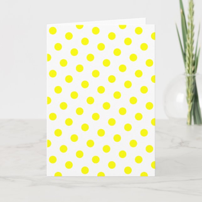Carte Pois blancs et jaunes (Devant)