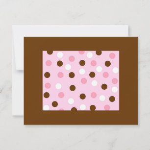 Carte Pois Brown et roses