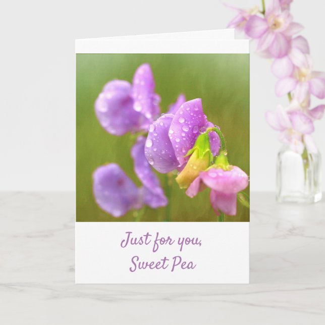 Carte Pois Sucré Violet Se Bien (Orchidée)