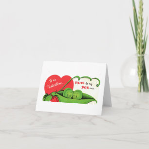 Carte Pois vintages En Pod Valentine