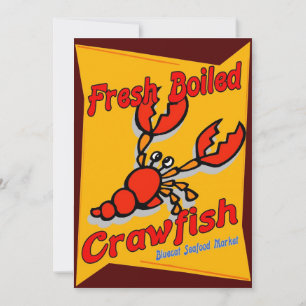 Carte Poisson à crevettes fraîchement bouilli