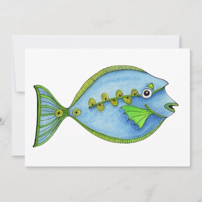 Carte Poisson Bleu (Devant)