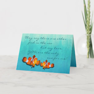 Carte Poisson Clown Amoureux Dans La Mer