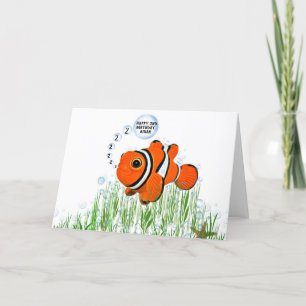 Carte Poisson clown dans les algues pour 2e anniversaire