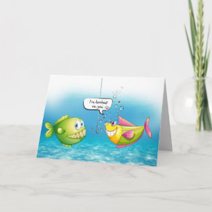 Carte Poisson d'anniversaire en bulles