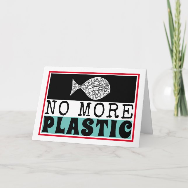 Carte Poisson en plastique, changement climatique (Devant)
