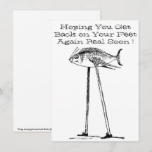 Poisson humoristique sur pilotis avec chaussures o
