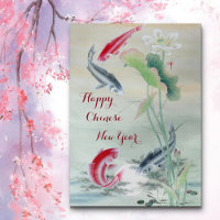 Poisson Koi avec Lotus