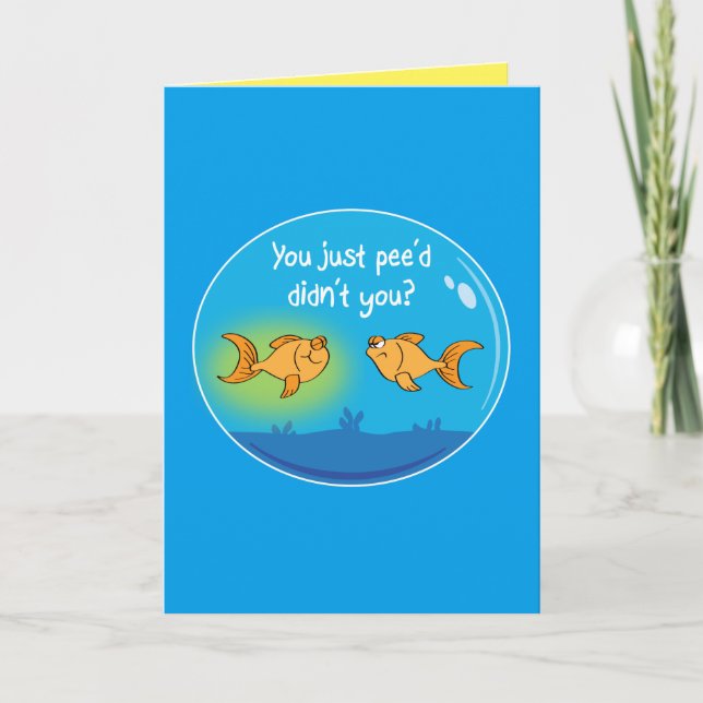 Carte Poisson rouge contrarié (anniversaire) (Devant)