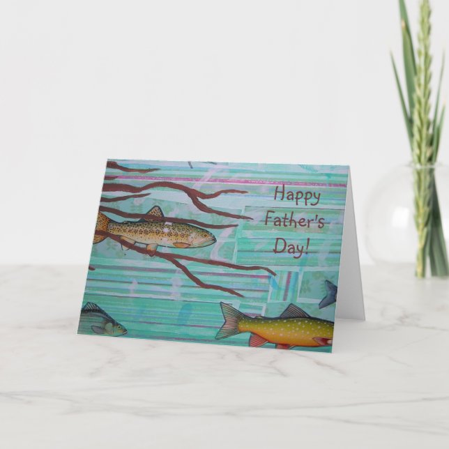 Carte Poissons et racines de fête des pères (Devant)