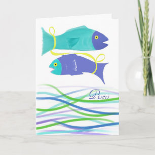 Carte Poissons Poissons Anniversaire Poisson Coloré Art