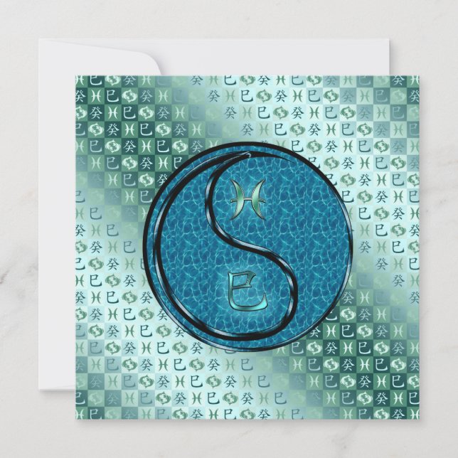 Carte Poissons & Serpent d'eau (Devant)