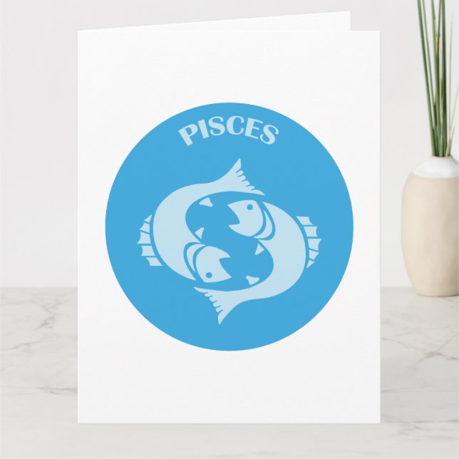 Carte Poissons, Signe Zodiaque, Horoscope, Astrologie (Devant)
