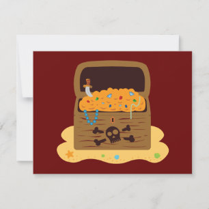 Carte Poitrine au trésor de pirate
