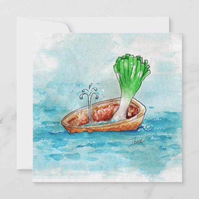 Carte Poitrine dans un bateau avec fuite amusante Pun pl (Devant)