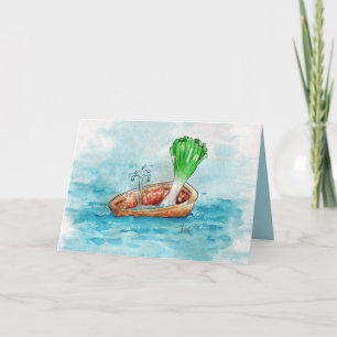Carte Poitrine dans un bateau avec une fuite amusante je