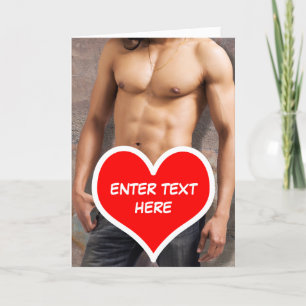 Carte Poitrine nue de l'homme Ajoutez votre propre texte