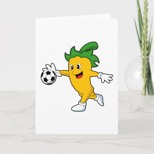 Carte Poivre Vegan en tant que joueur de football avec F (Devant)