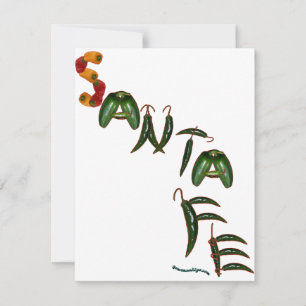 Carte Poivrons père Noël Fe Chili