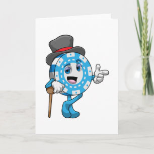 Carte Poker avec jetons de poker