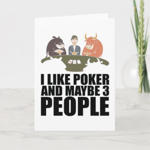 Carte Poker - J'Aime Poker Et Peut-Être 3 Personnes