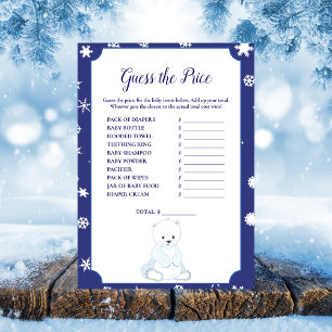 Carte Polar Bear Devine Le Baby shower De Prix Jeu