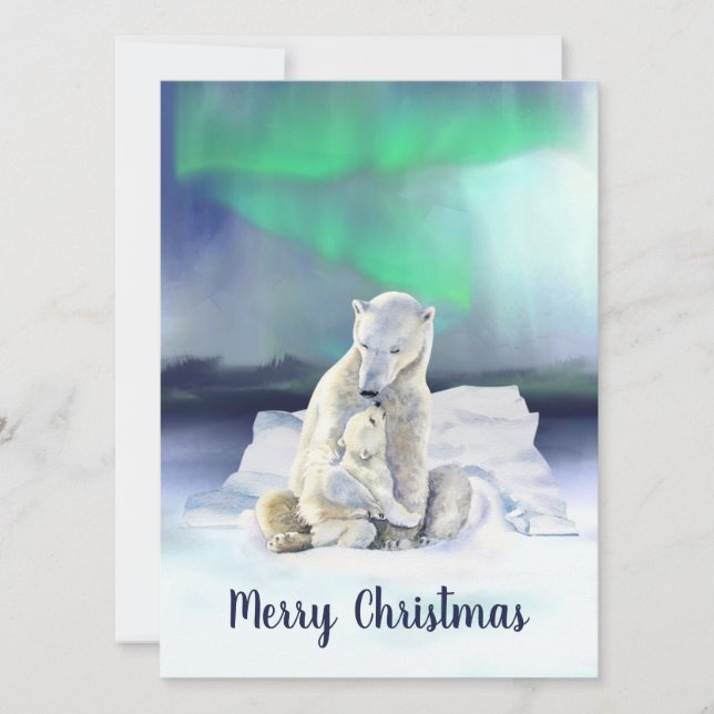 Carte Polar Bear Mother & Baby  (Devant)
