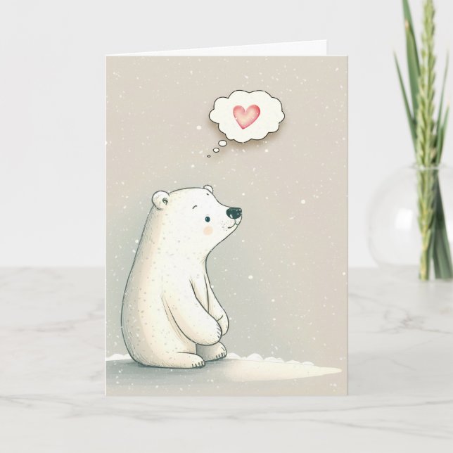 Carte Polar Bear pense à vous (Devant)