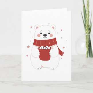 Carte Polar Bear with Cocoa