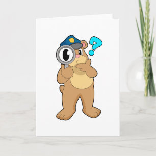 Carte Police de l'ours Verre de nivellement