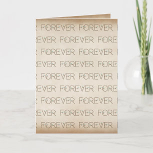 Carte Police florale mariage pour toujours sur le brun t