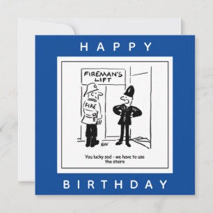 Carte Policier et pompier - Dessin de pompier