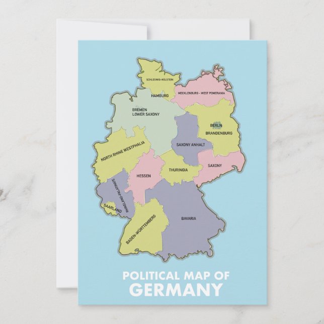 Carte politique de l'Allemagne (Devant)