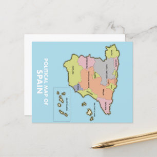 Carte politique de l'Espagne.