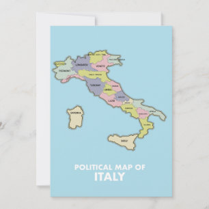 Carte politique de l'Italie