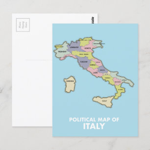 Carte politique de l'Italie