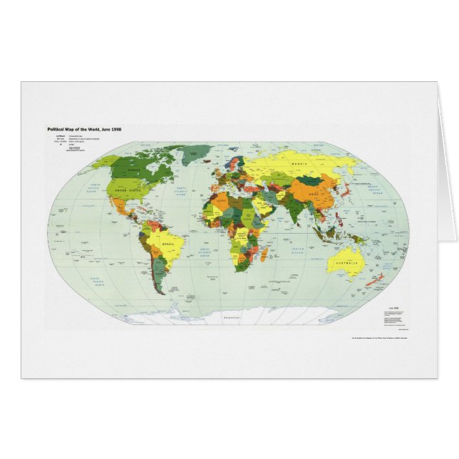 Carte politique du monde - 1998 (Devant horizontal)