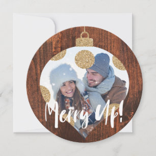 Carte Polka de bois moderne Pot ornement de Noël Photo