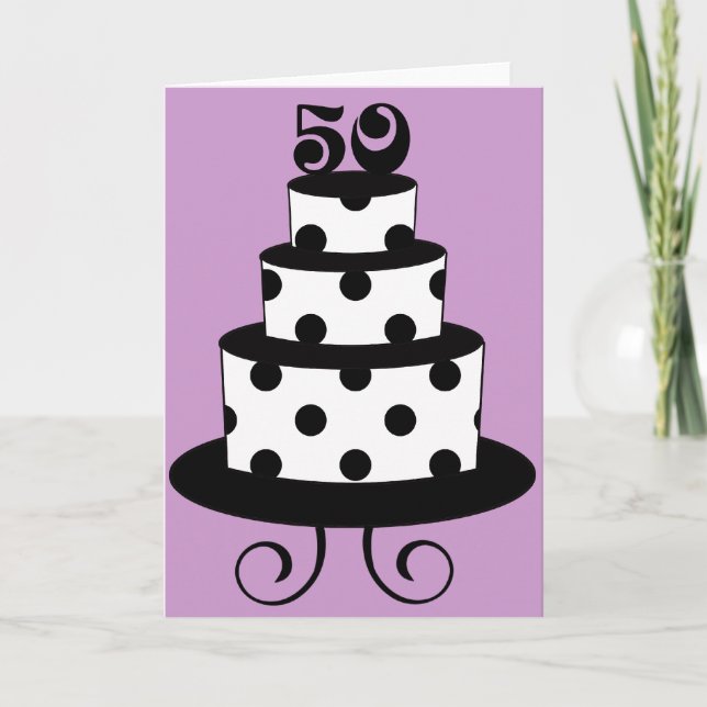 Carte Polka Dot 50e anniversaire (Devant)