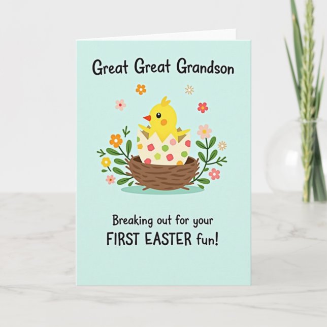 Carte Polka Dot Hatchling Easter Card (Devant)