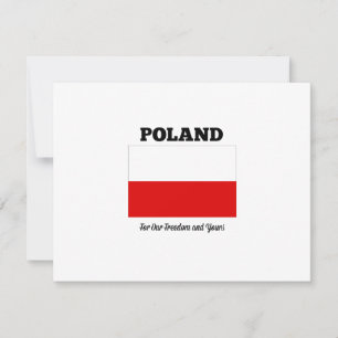 Carte Pologne "Pour notre liberté et la vôtre"