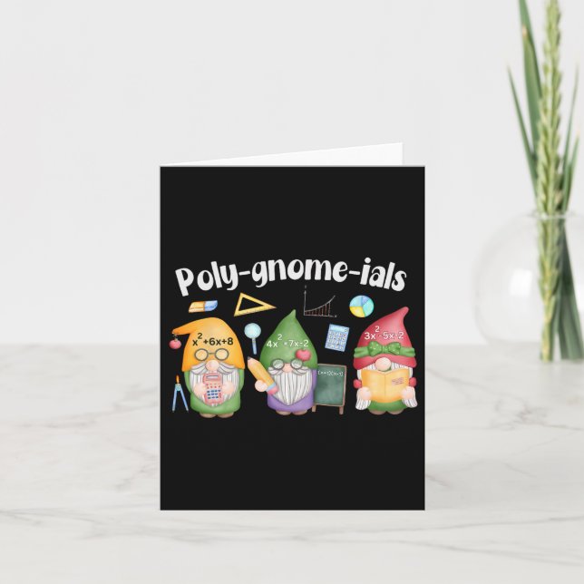 Carte Poly-gnome-aux Gnomes Enseignant en algèbre mathém (Devant)