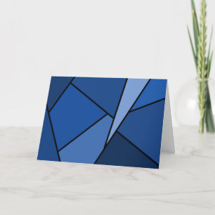 Carte Polygones bleus Abstraits