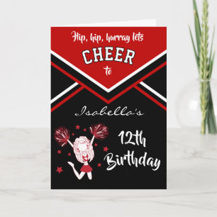Carte Pom-pom girl Anniversaire - do-it-yourself Nom et 