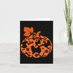 Carte Poméraniens Forme Citrouille mignonne Halloween Th