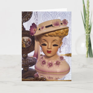 Carte Pomme Lady Head Vase Fleurs de parfum Bouteille