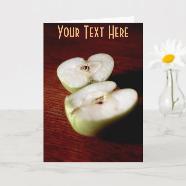 Carte Pomme personnalisable (Petite plante)