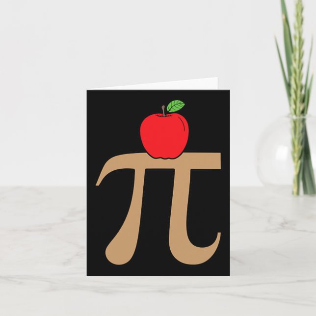 Carte Pomme Pie Pi Math Pun (Devant)