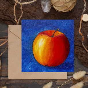 Carte Pomme rouge - Peinture de la vie morte
